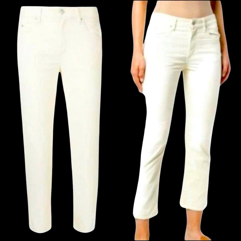 ISABEL MARANT Etoile Corduroy Slim Eggshell White Pants